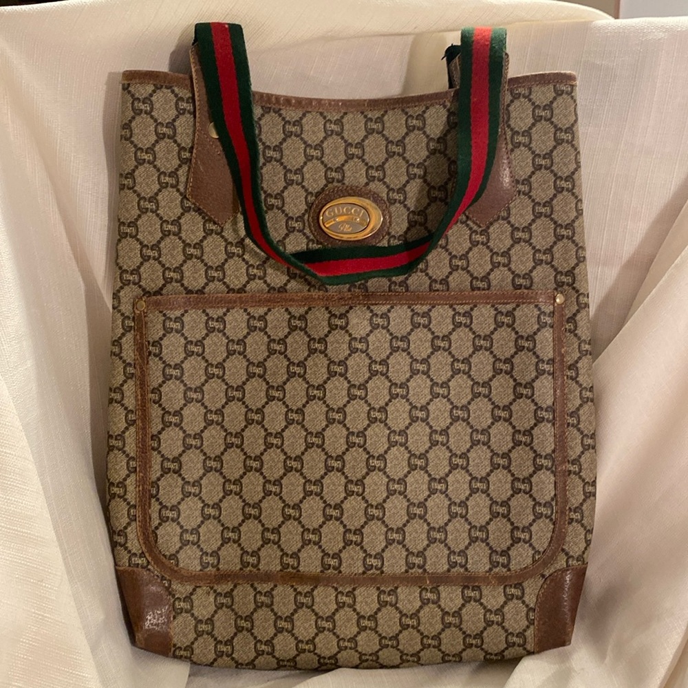 Gucci Brown and Tan Tote Bag